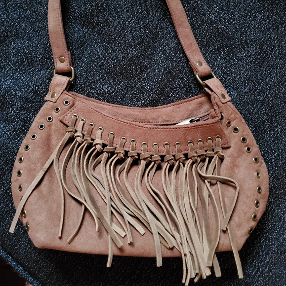 Bags Brown Suede Purse With Fringes Poshmark